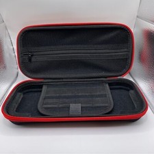 Nintendo Switch Hard Shell Carrying Case Black Red Game Accessory Storage