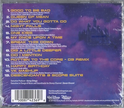 Disney Descendants 3 TV Movie Soundtrack CD 2019 Includes Poster