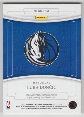 2022-23 Panini National Treasures Luka Doncic NBA Materials Jersey 98/99 - Picture 2 of 2
