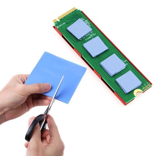 100x100x1mm Soft Silicone Thermal Conductive Pads Heatsink for SSD/CPU/GPU/LED - Afbeelding 9 van 9