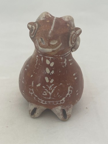 Vtg Ram Shaped Folk Art Ocarina Whistle Flute Clay - LISTEN! - Picture 4 of 7