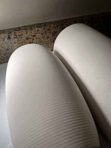 White Ceramic Matte Vase Set 2 for Home Decor, Minimalist Art Decorative - Picture 11 of 11