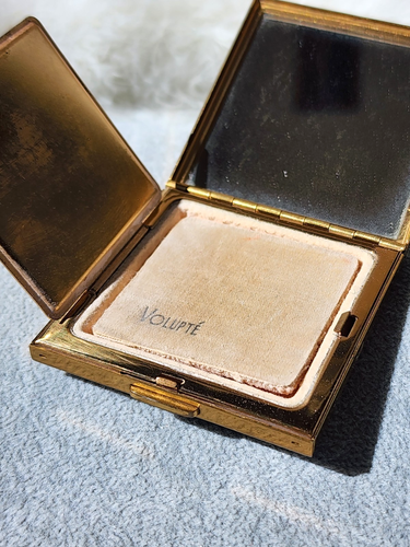 ๐ Vintage Volupte Art Deco style Powder case Jeweled Mirrored Compact - Picture 16 of 17