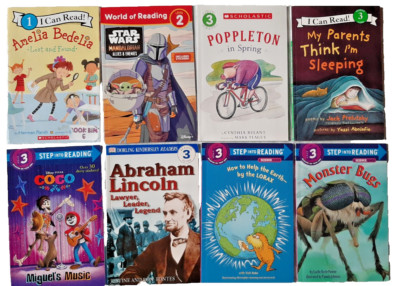  Lot Of 8 Level 1, 2 and 3 Paperback Reading Books 'I Can Read'' Plus More