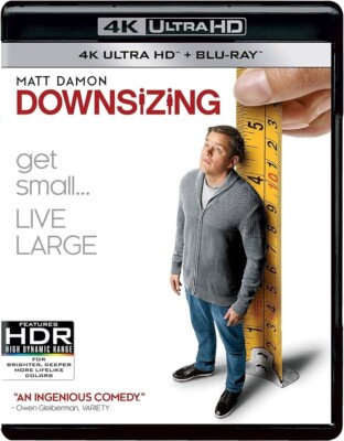 Downsizing (2017) 4K Ultra HD Blu-ray 2-Disc US Release w/Matt Damon