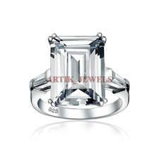 Natural White Topaz Gemstone with 925 Sterling Silver Ring for Women's 3169