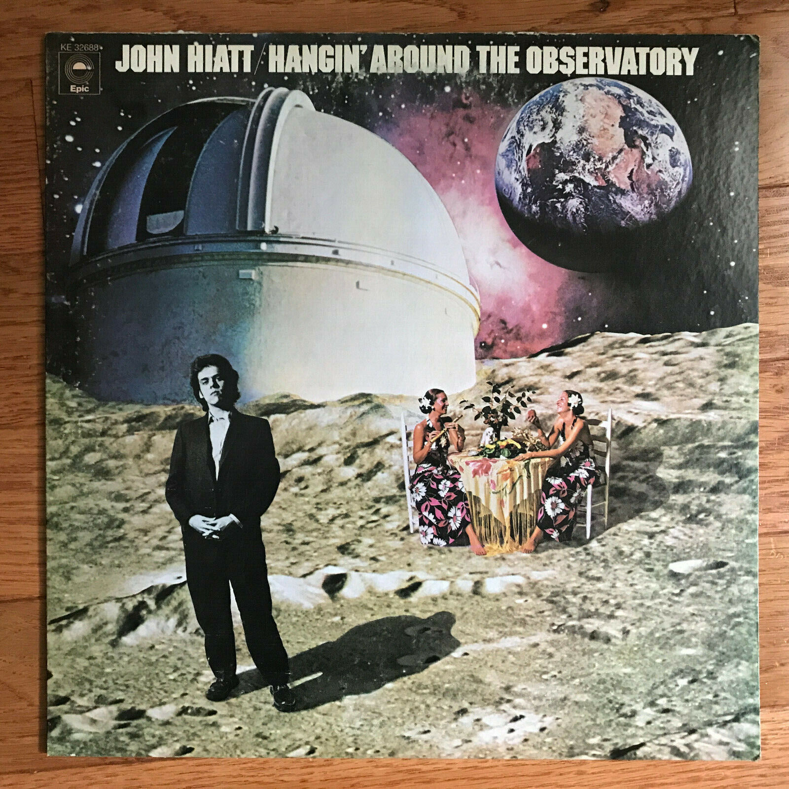 John Hiatt - Hangin' Around the Observatory LP Epic 1974 1st Pressing  VG+