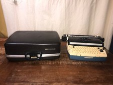 Vintage Blue Sears Medalist Power 12 Electric Portable Typewriter thumbnail