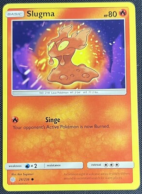 Slugma 26/236 Pokemon English Sun & Moon Cosmic Eclipse 2019