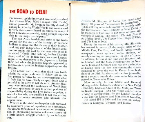 DER ROAD NACH DELHI VON M. SIVARAM 1967 H/HC 1. Ed Zweiter Weltkrieg asiatische schlachtfront - Bild 7 von 7