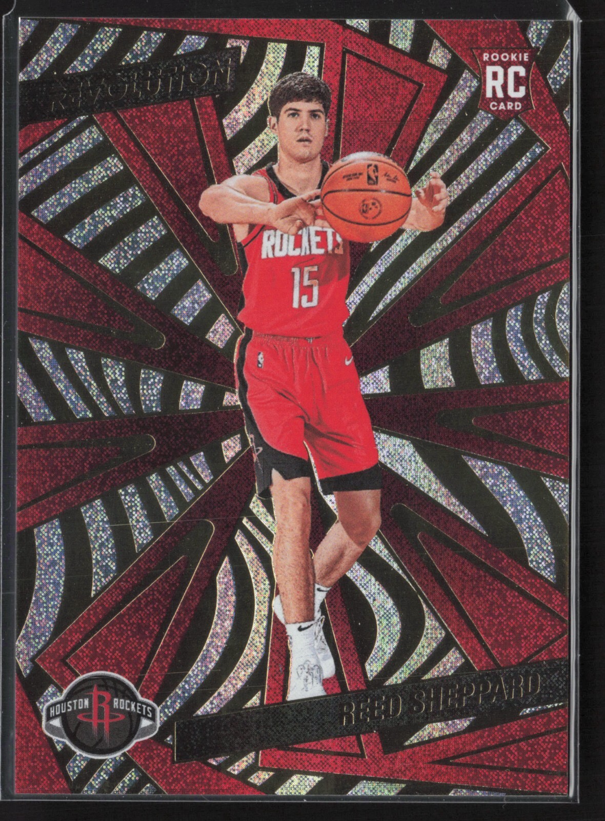 2024-25 Panini Revolution #145 Reed Sheppard RC Neutron /125 Houston Rockets