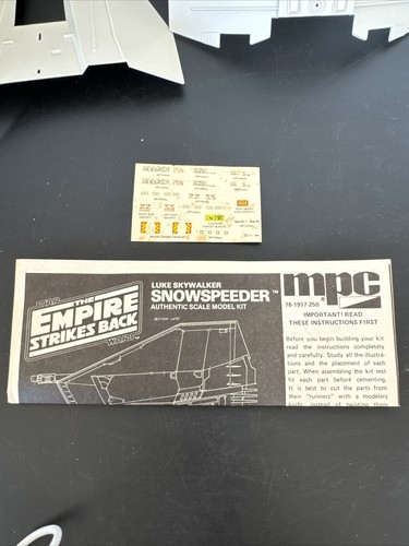 star wars MPC ERTL Luke Skywalkers Snowspeeder 1980s Model Empire Strikes Back - Picture 12 of 24