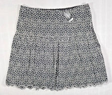 NWT Express Black Eyelet Lace Mini Skirt Sz 12 High Waist Scallop Hem Coquette