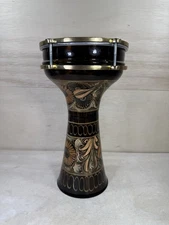 Meinl Darbuka Drum HE-215 Hand Engraved Copper Brass Percussion Instrument w/bag