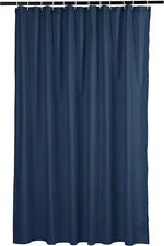 Amazon Basics Waffle Weave Shower Curtain, 72W x 72L (Pack of 1), Navy Blue 