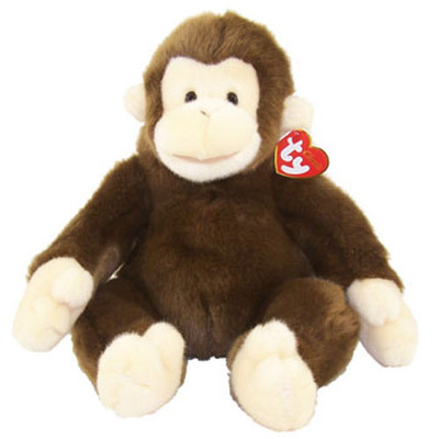 TY Classic Plush - TWIDDLE the Monkey (Plush Fur Version) (14 inch) - MWMTs