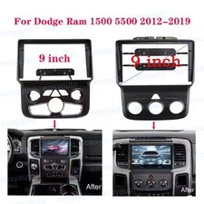 9''Car Dash Radio Stereo Frame Fascia Bezel Trim for Dodge Ram 1500 5500 2012 19