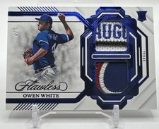 OWEN WHITE 2023 Panini Flawless Sapphire Dual RC Jersey Patch /7