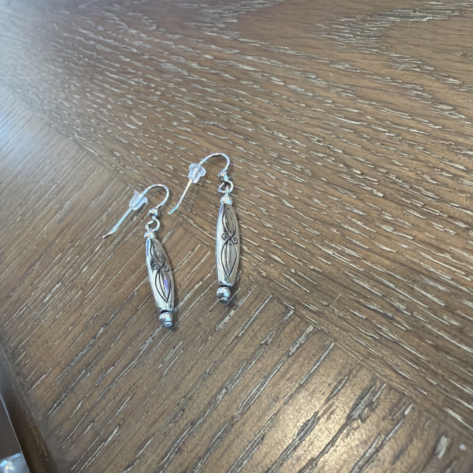 Brighton Silver Plated Scroll Drop Dangle Earring… - image 3