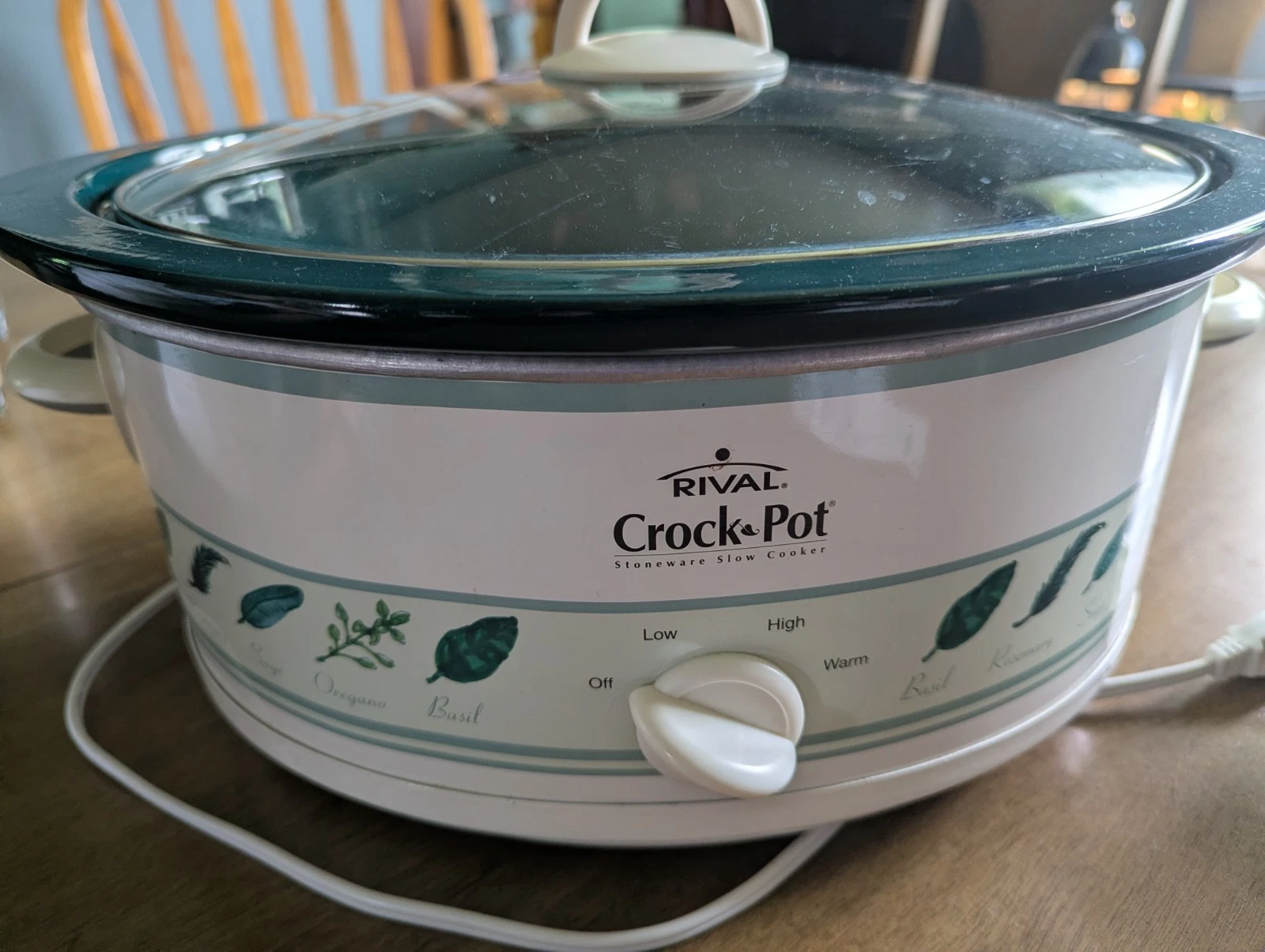 Rival Vintage Crock Pot Stoneware Slow Cooker Green