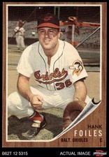 1962 Topps #112 Hank Foiles Normal Tint  Orioles COMMON VARIATION 4 - VG/EX