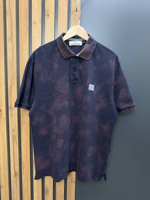 Stone Island Polo Shirt XL Tie Dye Custom