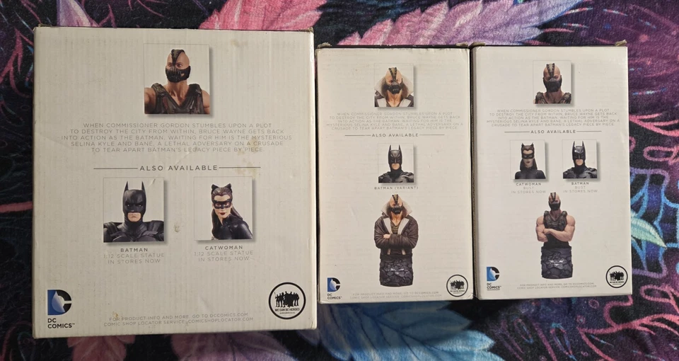 DC Collectables Dark Knight Rises Bane 1:12 Película Estatua Lote De 3 NUEVO Foto 4 de 4