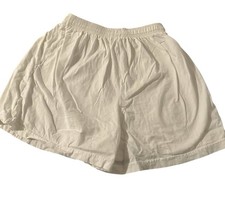 NWOT Vintage 90s white cotton deep pocket shorts women s size Large