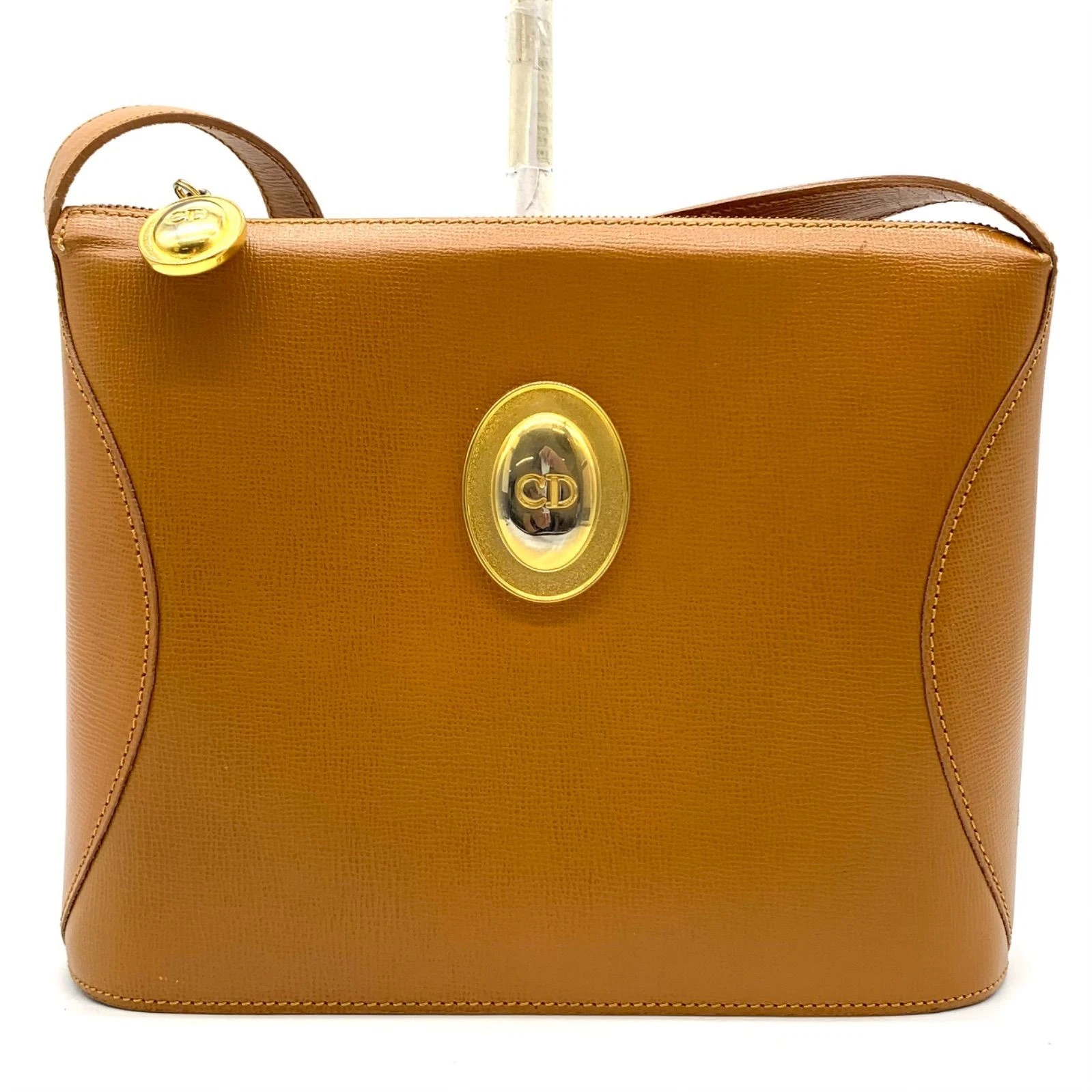 Sac bandoulière Christian Dior ovale logo CD cuir marron femme du Japon