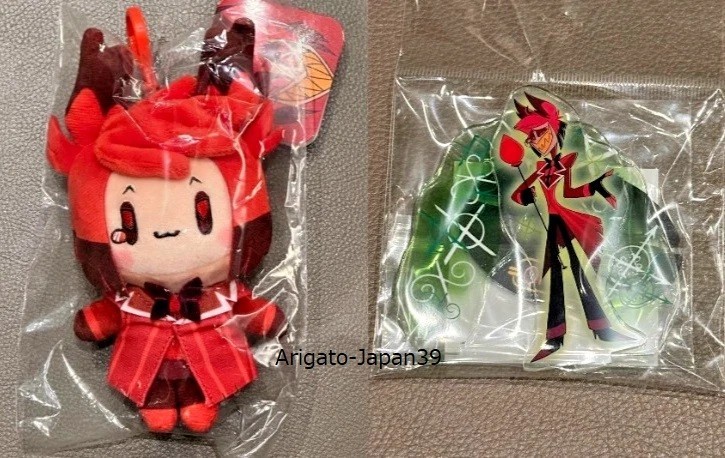 Hazbin Hotel Alastor Sitting Plush Mascot Layer Acrylic Stand Set