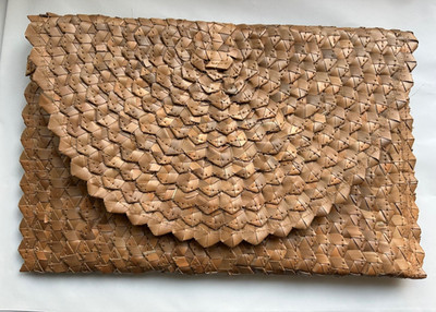 John Hardy Handwoven Lot Of 6 Count Envelope Clutch Bag Brown