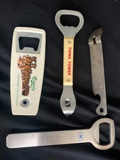 Vintage Bottle Opener Lot Monopol West Germany Carlsberg Ballantine Think Tower