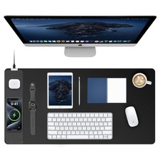 Mouse Pad with 15W Fast Wireless Charging 31.5"x15.75" XXL Large Gaming Water...