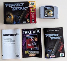 PERFECT DARK (2000 NINTENDO 64), COMPLETE IN BOX - TESTED - FREE SHIP