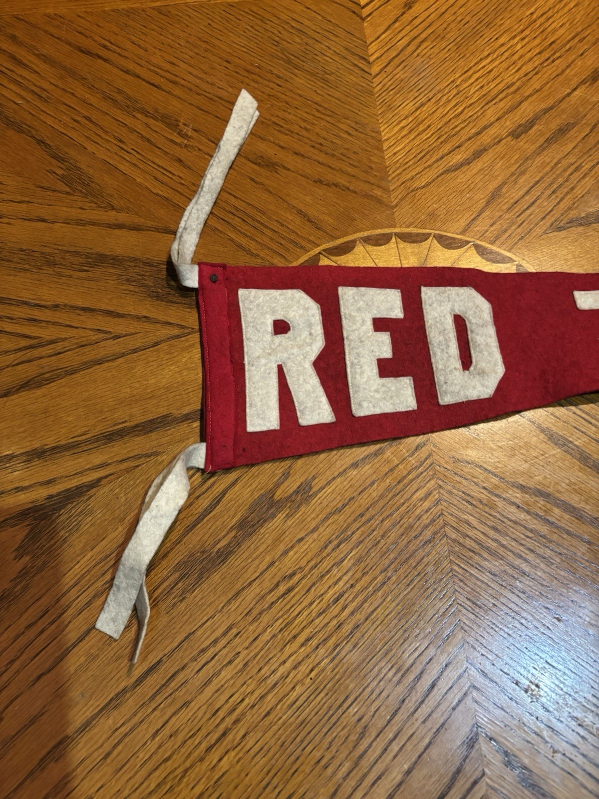 Antique Rare Red Top Beer Advertising Pennant 25”