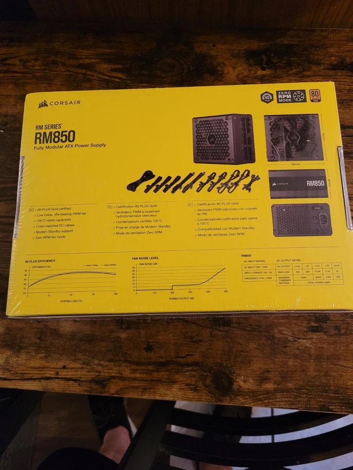 Corsair RM850 850W Fully Modular ATX Power Supply  80 Plus Gold RM Series Sealed - Image 3 of 4