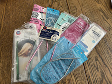 LOT OF 9 Vintage Circular KNITTING Needles, all in Original Packaging