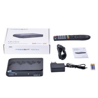 Freesat V8 Ultra 4K Sat Receiver H.265 DVB-S/S2/S2X+T2+C HDTV Sat Empfänger WLAN