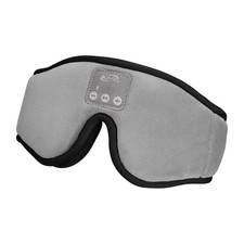 iLive Bluetooth Sleep Mask with Speakers Light Blocking Adjustable Headband Gray