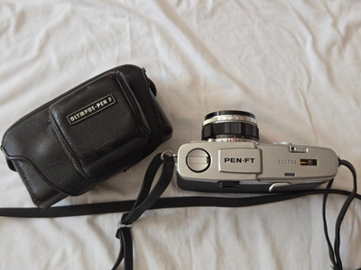 Original Olympus Pen FT Half Frame Camera w/ 38mm f1.8 Lens + Case, Strap