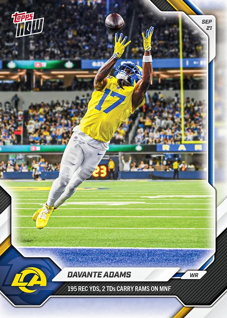 Davante Adams - 2026-27 NFL Topps NOW® - Card 28 2 TDs Carry Rams on MNF Presale