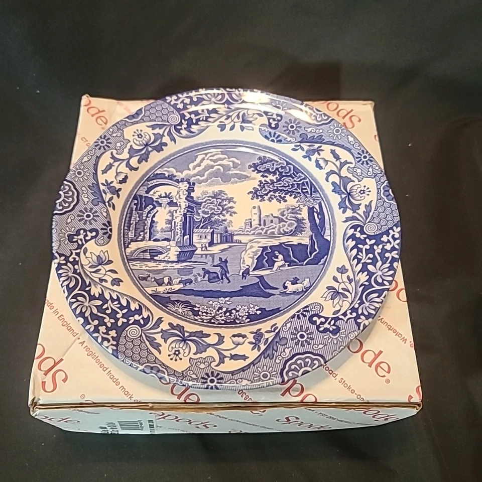 Prato de salada Spode azul italiano, conjunto de 4 - 7,25 pol. - máquina de lavar louça, cofre para micro-ondas - Imagem 2 de 4
