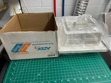 NOS RARE AZEK VILLA Lighted White 5" x 5" Deck Rail Wired Low Voltage Post Cap