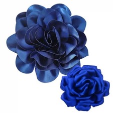 2PCS Rose Flower Brooches Lapel Pins 7.5in Dainty Satin Fabric Extra Large Rose