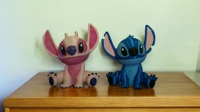 STITCH & ANGEL 3D DRUCK Figuren 30cm