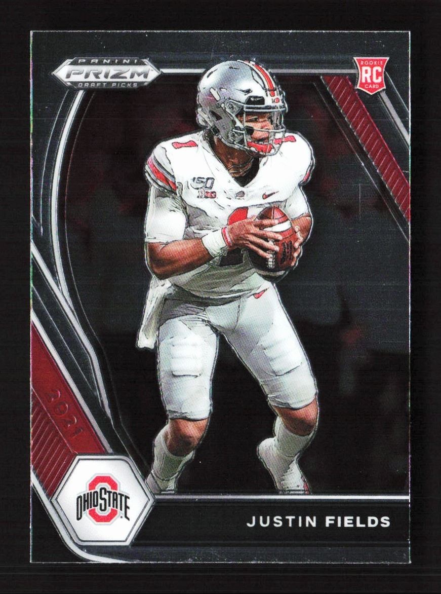 2021 Panini Prizm Draft Picks Collegiate Justin Fields RC Buckeyes #121