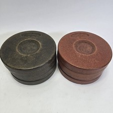 Vintage Sportcraft Shuffleboard Pucks Set of 8 Red and Black Excellent