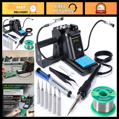 YIHUA 60W Digital Soldering Iron Station Kit with Helping Hands & Accessories