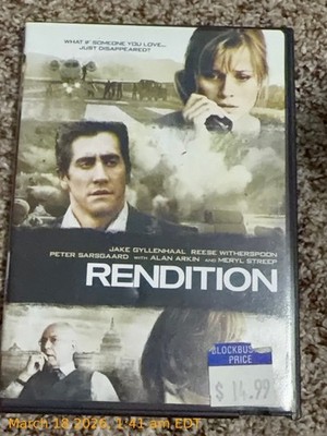 Rendition DVD Jake Gyllenhaal Reese Witherspoon Meryl Streep (2007)