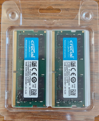 Crucial 32GB Kit DDR4-3200 SODIMM Memory (CT2K16G4SFD832A) for